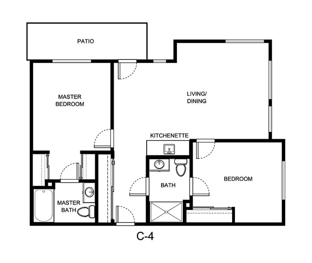 CYWD_IL_Live Oak_2B 2BA_877 sq. ft.