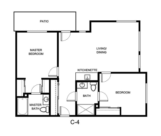 CYWD_IL_Live Oak_2B 2BA_877 sq. ft.