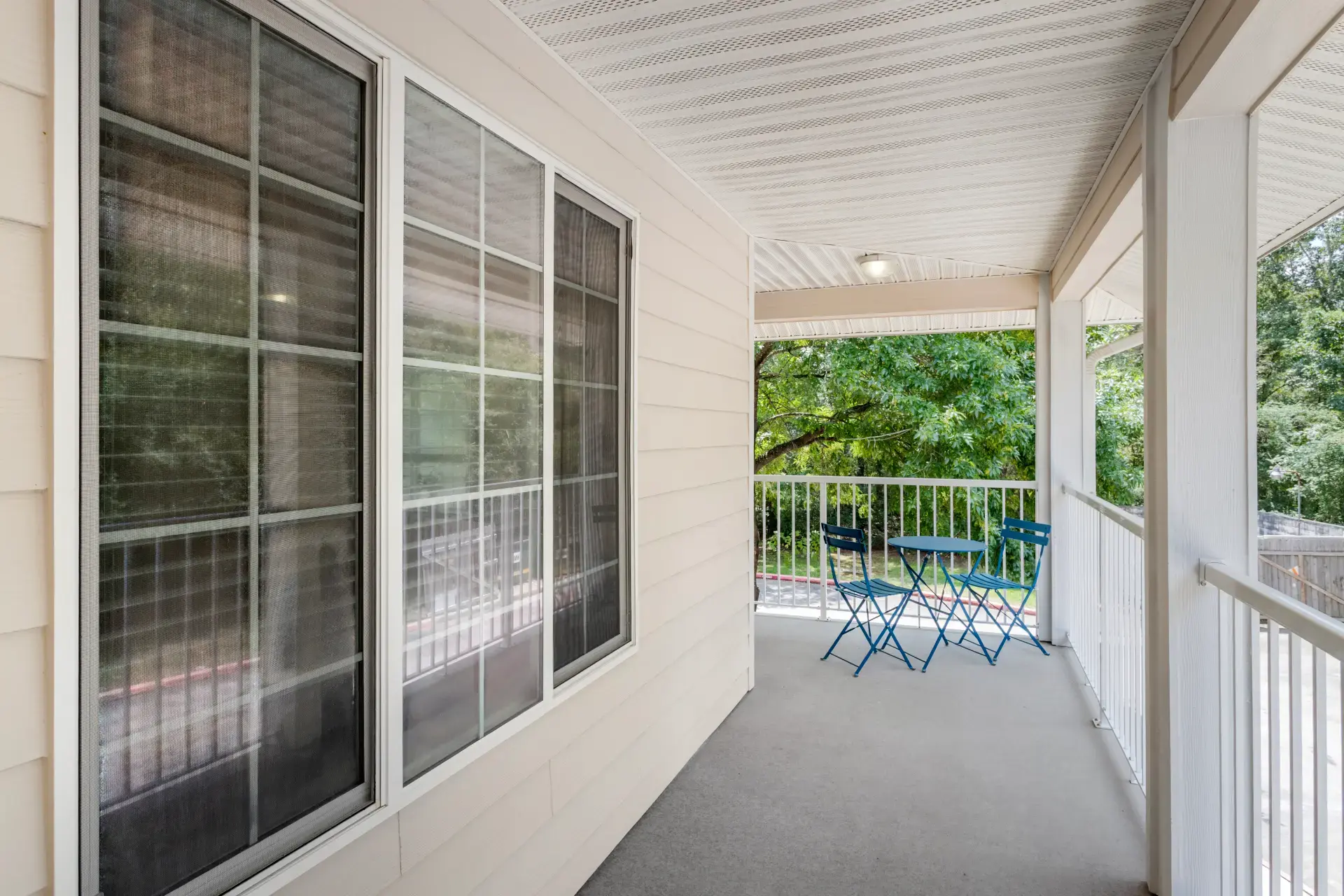 Front porch seating.